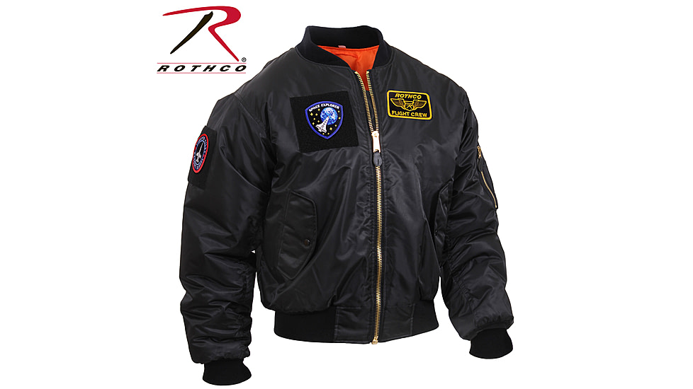 Rothco MA-1 Flight Jacket with Patches, Sage Green, Small, 7240-SageGreen-S