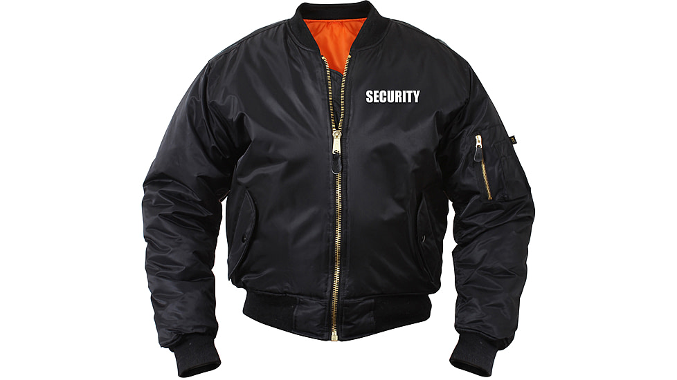 Rothco MA-1 Flight Jacket With Security Print, M, 7357-M