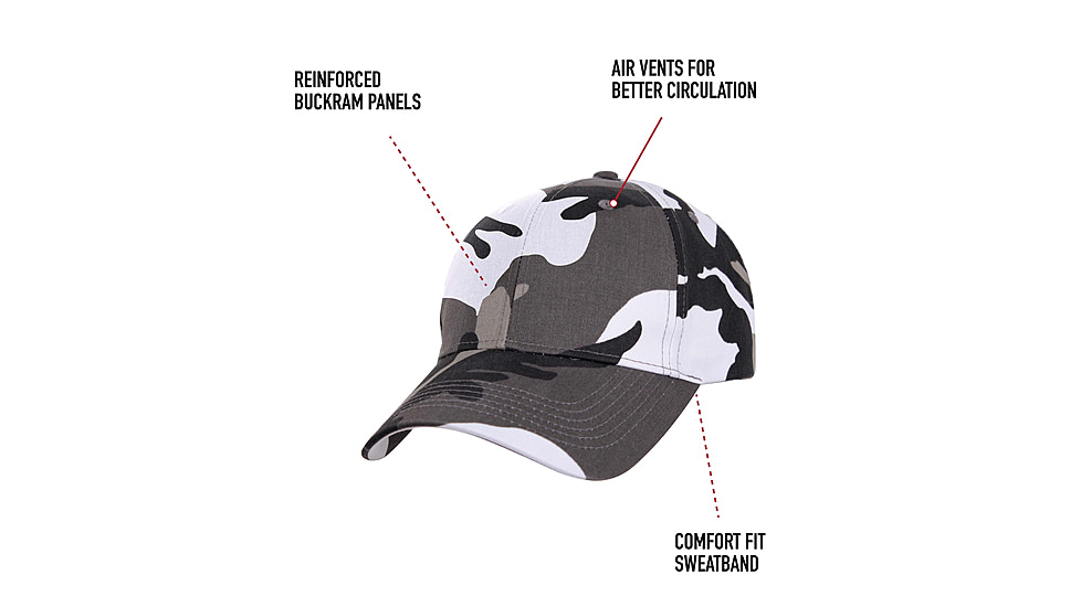 Rothco Midnight Camo Low Profile Caps, Midnight Black Camo, One Size, 613902034273