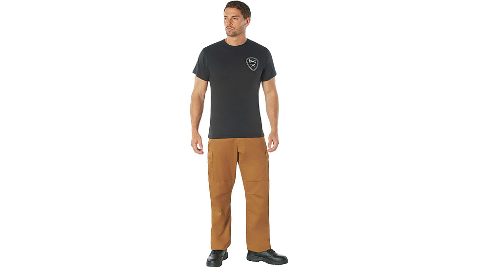 Rothco Military Grade Workwear Bottle Cap T-Shirt, Black, S, 11360-Black-S