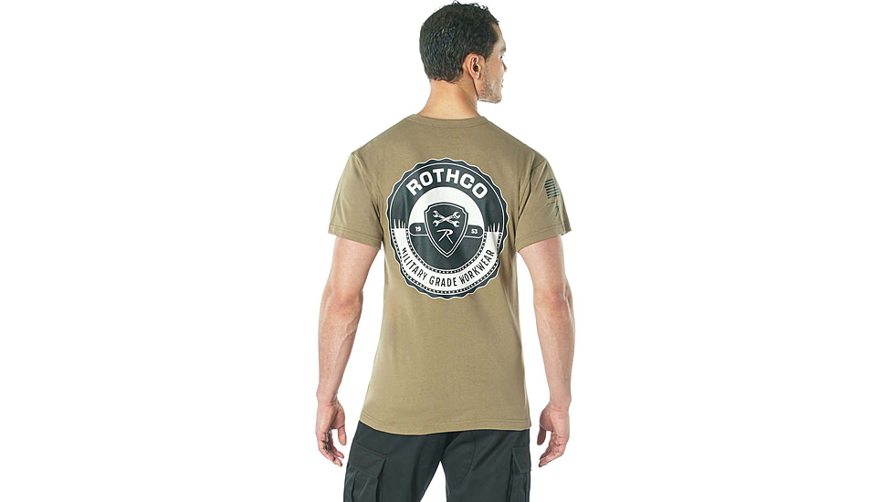 Rothco Military Grade Workwear Bottle Cap T-Shirt - Mens, Coyote Brown, 2XL, 11366-CoyoteBrown-2XL