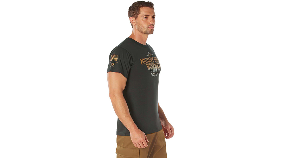 Rothco Military Grade Workwear Graphic T-Shirt, Black, 3XL, 11342-Black-3XL