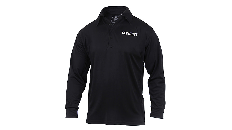 Rothco Moisture Wicking Long Sleeve Security Polo, Small, 2716-S