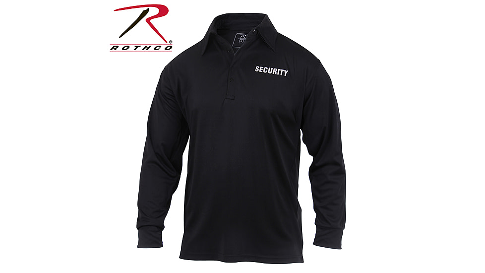 Rothco Moisture Wicking Long Sleeve Security Polo, 4XL, 27019-4XL