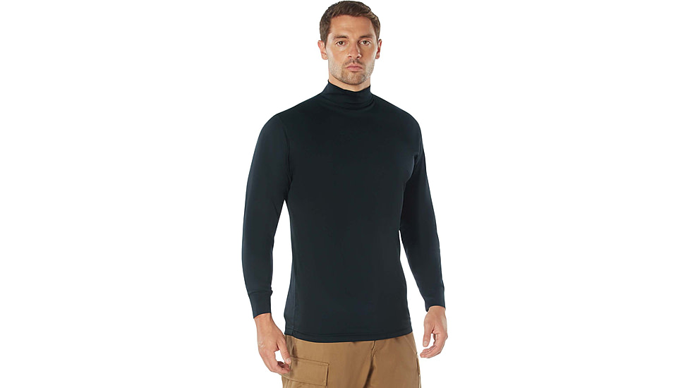 Rothco Moisture Wicking Mock Turtleneck, Midnight Navy Blue, S, 31510-MidnightNavyBlue-S