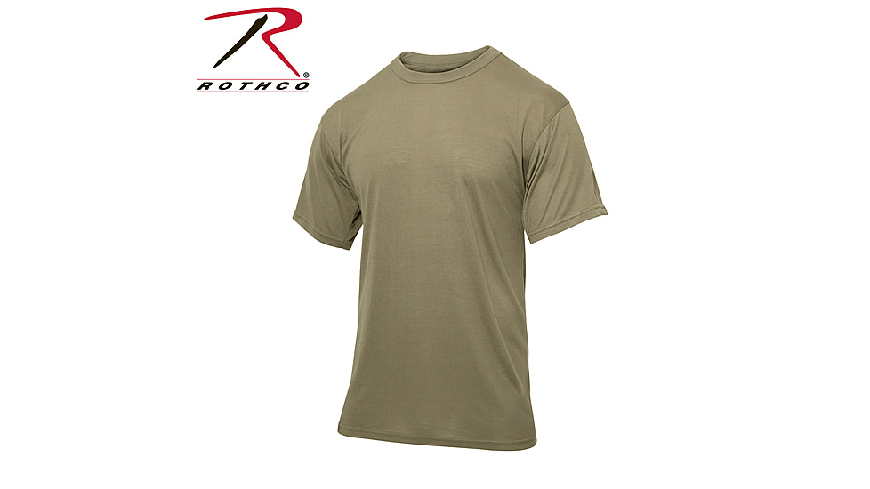 Rothco Moisture Wicking T-Shirts, AR 670-1 Coyote Brown, Small, 9502-Small-AR670-1CoyoteBrown-S