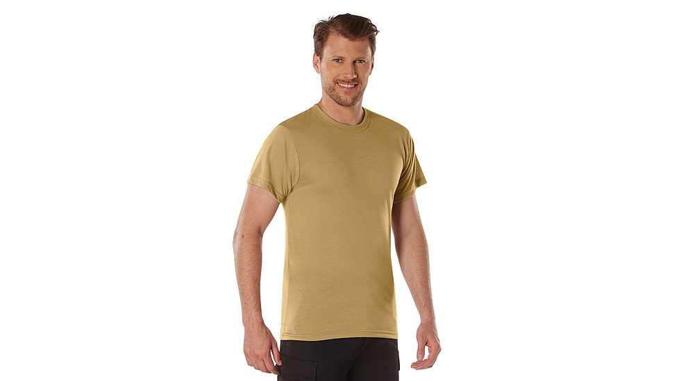 Rothco Moisture Wicking T-Shirts, Brown, Small, 9574-Brown-S