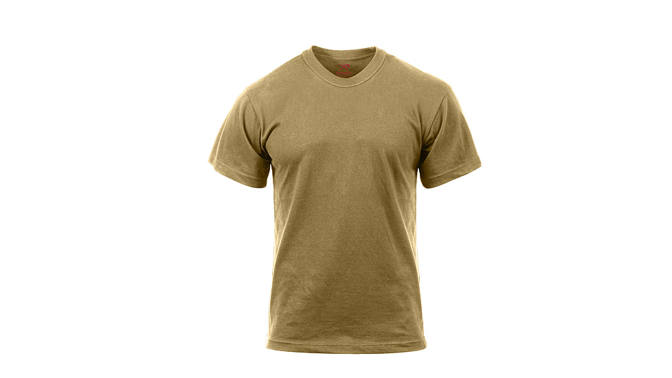 Rothco Moisture Wicking T-Shirts, Brown, Small, 9574-Brown-S