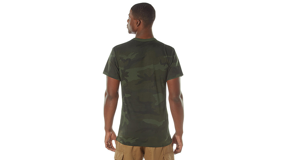 Rothco Moisture Wicking T-Shirts - Mens, S, Camo, 12325-MidnightWoodlandCamo-S