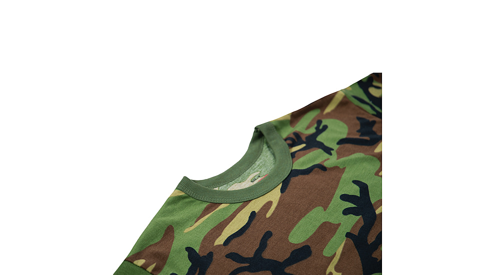 Rothco Moisture Wicking T-Shirts - Mens, Woodland Camo, Medium, 95025-WoodlandCamo-M