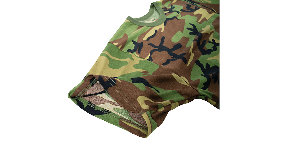 Rothco Moisture Wicking T-Shirts - Mens, Woodland Camo, Medium, 95025-WoodlandCamo-M