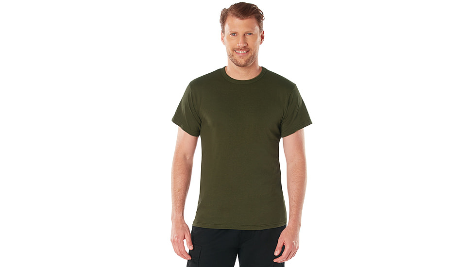 Rothco Moisture Wicking T-Shirts, Olive Drab, Small, 9505-OliveDrab-S