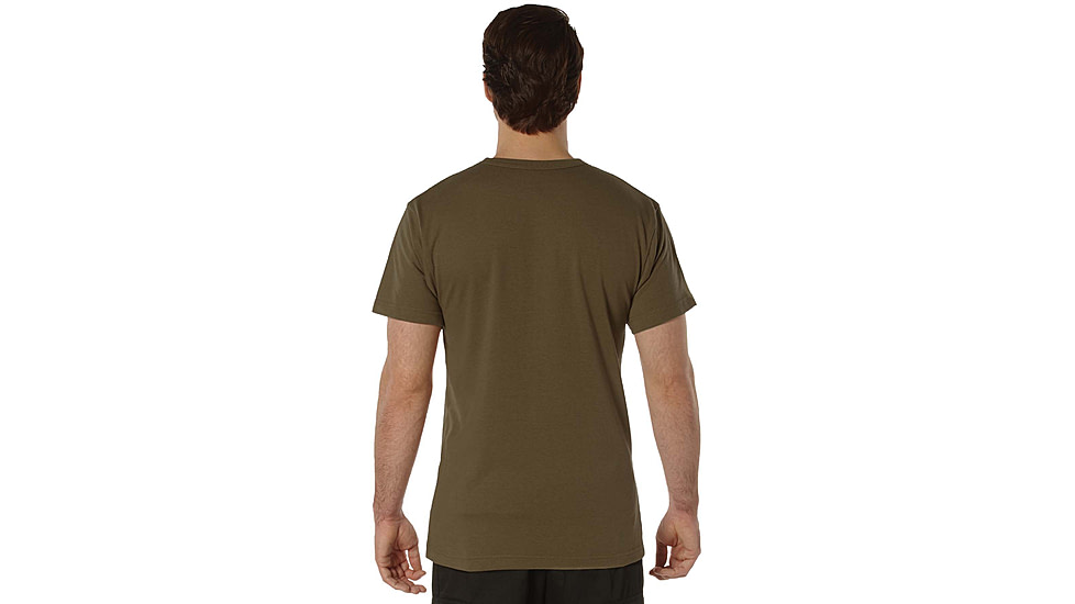 Rothco Pocket T-Shirt Collection Available In Cotton/Poly and Moisture Wicking Poly, Brown, Small, Cotton/Polyester, 36920-Brown-CottonPolyester-S