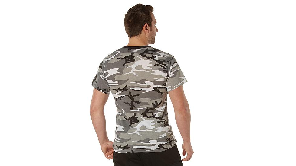 Rothco Pocket T-Shirt Collection Available In Cotton/Poly and Moisture Wicking Poly, City Camo, Extra Large, Cotton/Polyester, 36940-CityCamo-CottonPolyester-XL