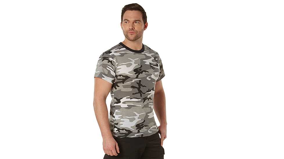 Rothco Pocket T-Shirt Collection Available In Cotton/Poly and Moisture Wicking Poly, City Camo, Extra Large, Cotton/Polyester, 36940-CityCamo-CottonPolyester-XL