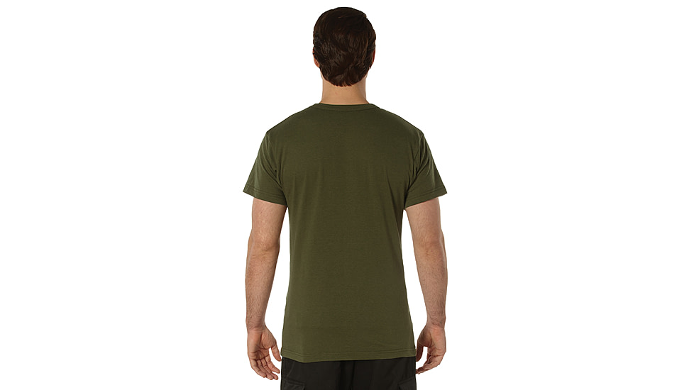 Rothco Pocket Cotton/Poly T-Shirt - Mens, Olive Drab, Extra Large, 36930-OliveDrab-CottonPolyester-XL