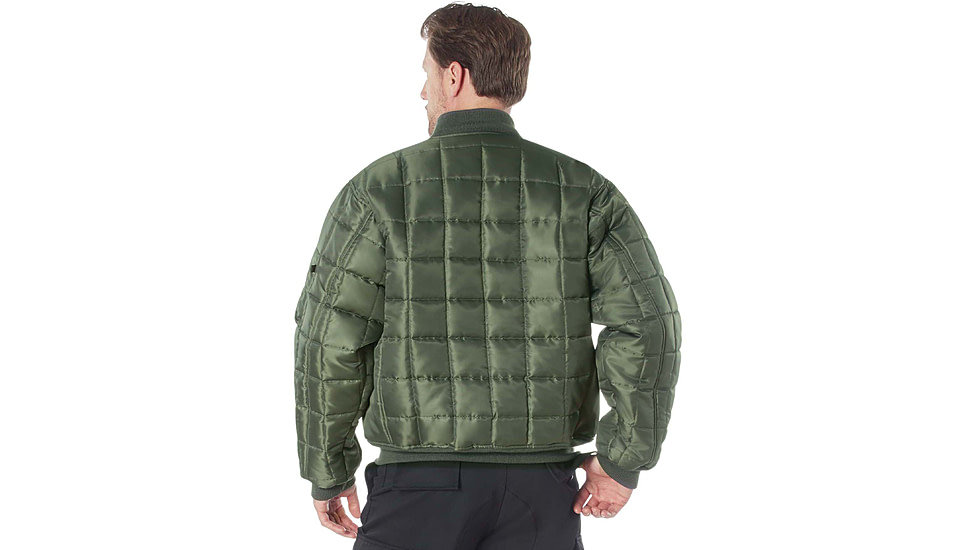 Rothco Quilted MA-1 Flight Jacket - Mens, Sage Green, Small, 73550-SageGreen-S