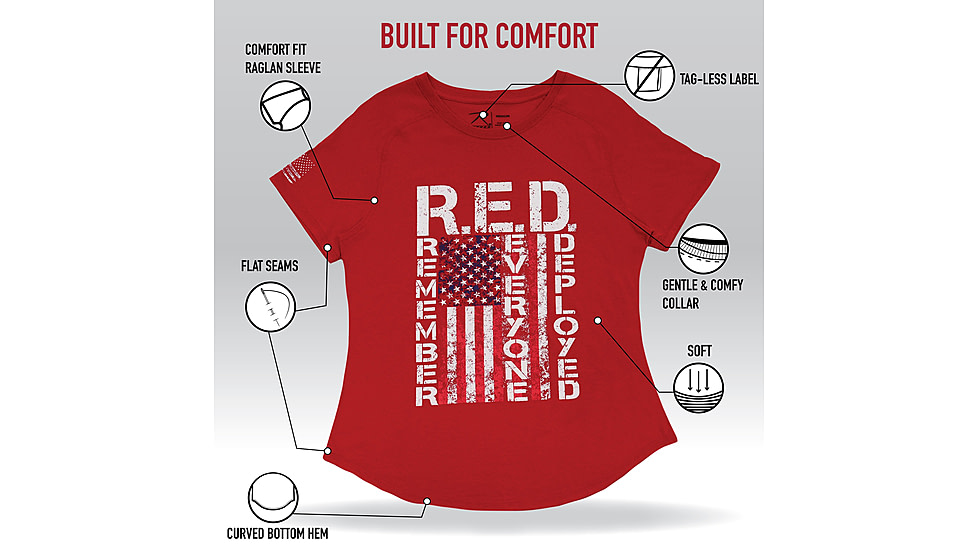 Rothco R.E.D. T-Shirt - Womens, Red, 2XL, 11825-2XL