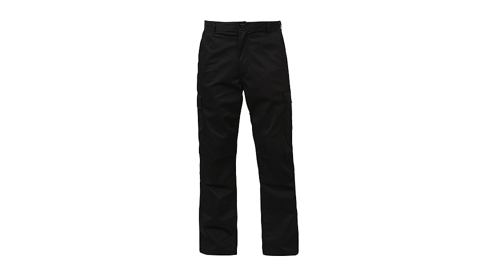 Rothco Relaxed Fit Zipper Fly BDU Pants, Black, M, 2971-Black-M