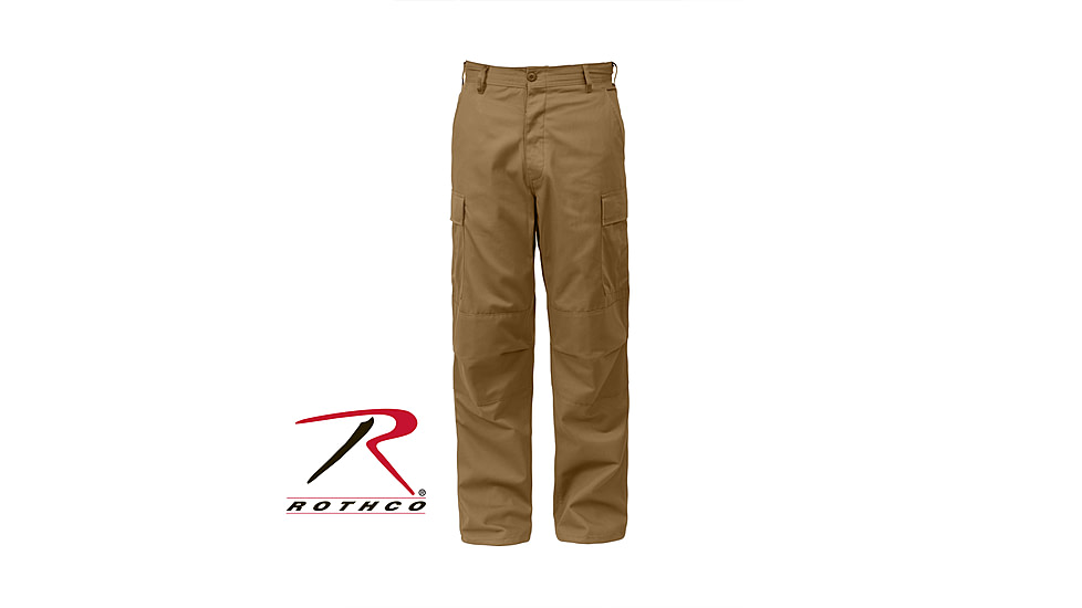 Rothco Relaxed Fit Zipper Fly BDU Pants, Coyote Brown, Small, 2904-CoyoteBrown-S