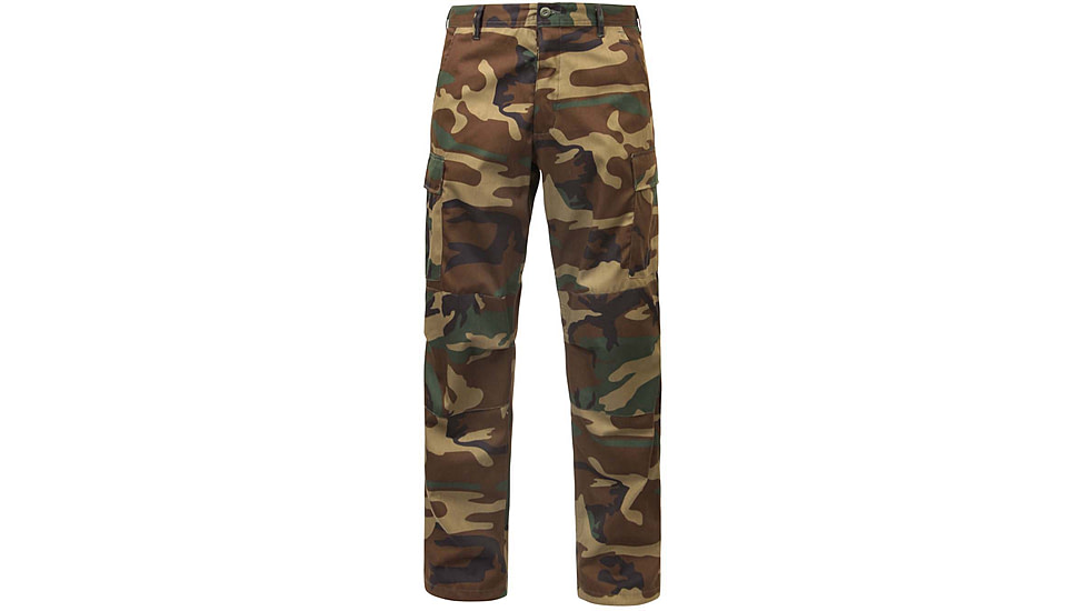 Rothco Relaxed Fit Zipper Fly BDU Pants, Woodland Camo, Extra Large, 2941-WoodlandCamo-XL