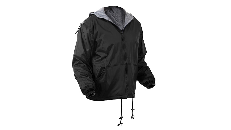 Rothco Reversible Lined Jacket With Hood, Black, M, 8263-Black-M