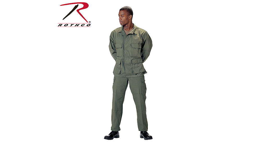 Rothco Rip-Stop B.D.U. Shirt, Olive Drab, Small, 5852-OliveDrab-S