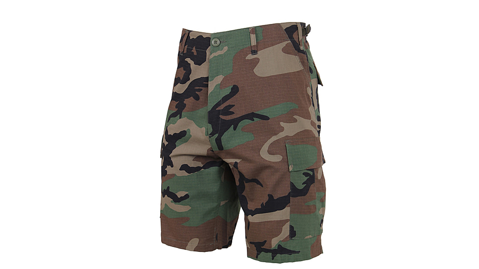 Rothco Rip-Stop BDU Shorts, Woodland Camo, XL, 7056-WoodlandCamo-XL