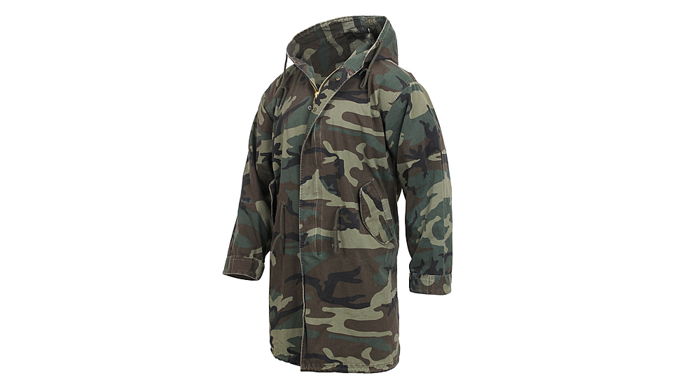 Rothco 's Vintage Camo M-51 Fishtail Parka, Woodland Camo, Small, 8952-WoodlandCamo-S