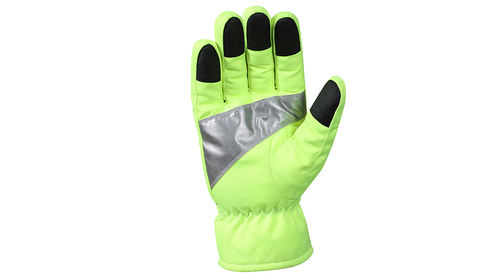 Rothco Safety Green Gloves With Reflective Tape, Small, 5487-S