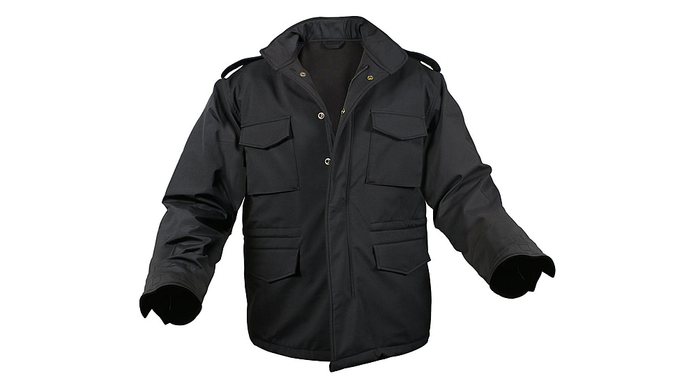 Rothco Soft Shell Tactical M-65 Field Jacket, Black, XL, 5247-Black-XL