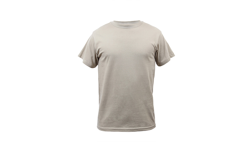 Rothco Solid Color 100% Cotton T-Shirt, Desert Sand, Small, 8570-DesertSand-S