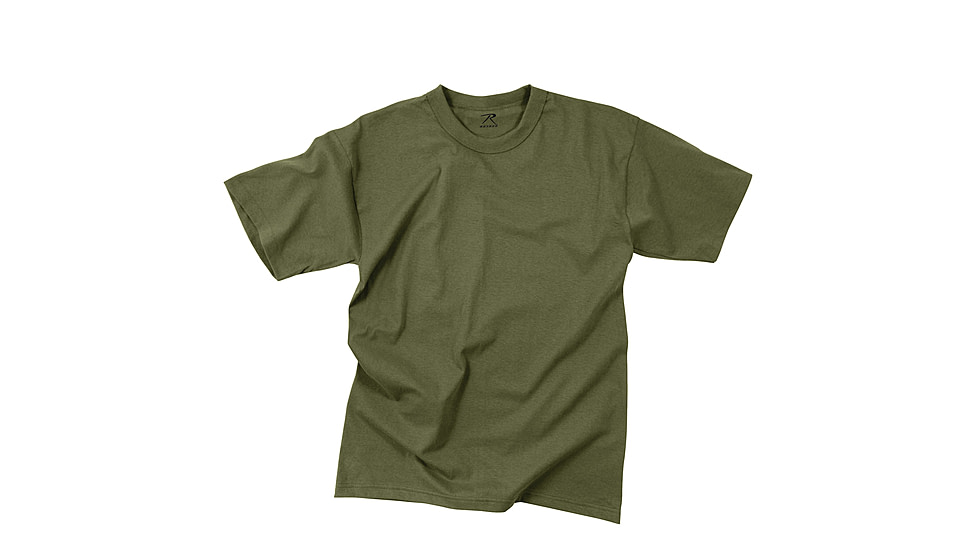 Rothco Solid Color 100% Cotton T-Shirt, Olive Drab, M, 7979-OliveDrab-M