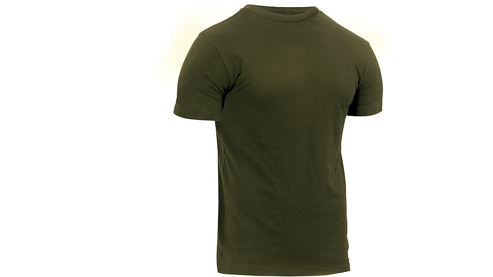 Rothco Solid Color Military T-Shirt, Mens, Athletic Fit, Olive Drab, Large, 1740-409