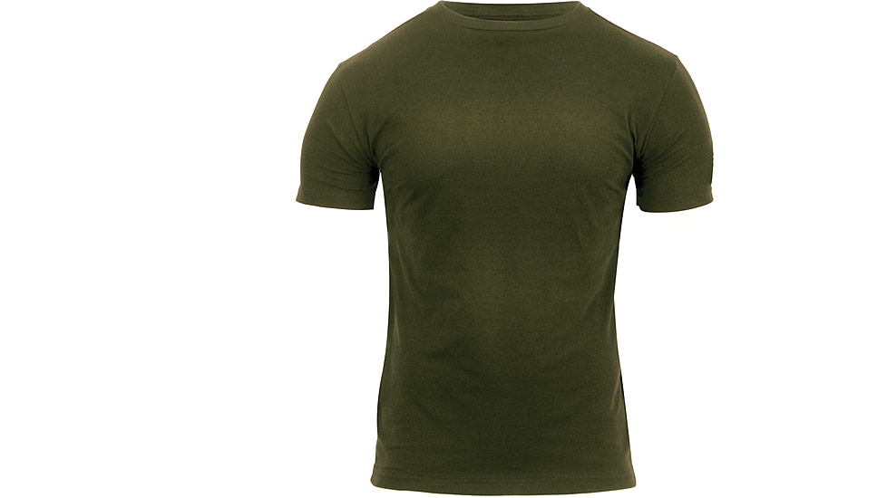 Rothco Solid Color Military T-Shirt, Mens, Athletic Fit, Olive Drab, Large, 1740-409