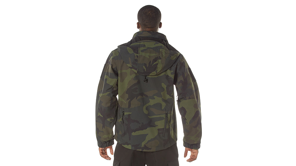 Rothco Special Ops Soft Shell Jacket - Men's, S, Camo, 12055-MidnightWoodlandCamo-S