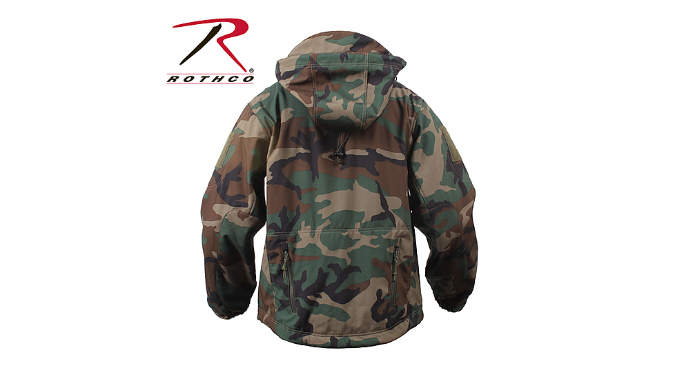 Rothco Special Ops Soft Shell Jacket - Men's, S, Camo, 12055-MidnightWoodlandCamo-S