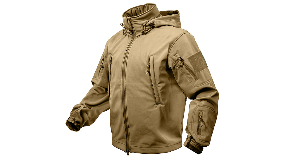 Rothco Special Ops Soft Shell Jacket - Men's, S, Camo, 12055-MidnightWoodlandCamo-S