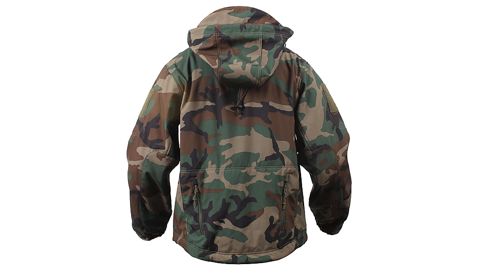 Rothco Special Ops Soft Shell Jacket - Men's, S, Camo, 12055-MidnightWoodlandCamo-S