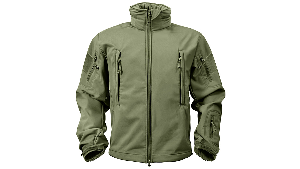Rothco Special Ops Soft Shell Jacket - Men's, S, Camo, 12055-MidnightWoodlandCamo-S