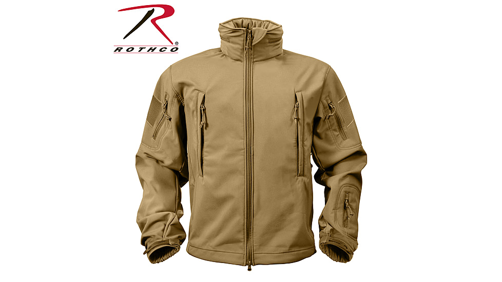 Rothco Special Ops Soft Shell Jacket - Men's, S, Camo, 12055-MidnightWoodlandCamo-S