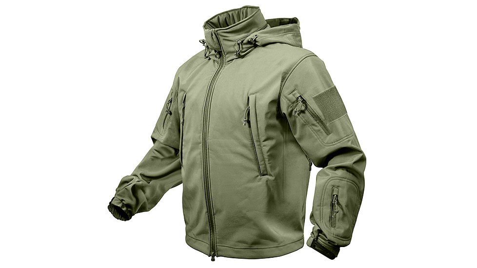Rothco Special Ops Soft Shell Jacket - Men's, S, Camo, 12055-MidnightWoodlandCamo-S