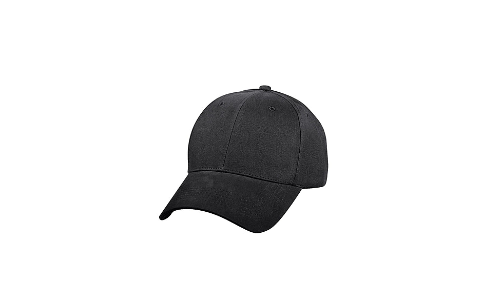 Rothco Supreme Solid Color Low Profile Cap, Black, 8283-Black