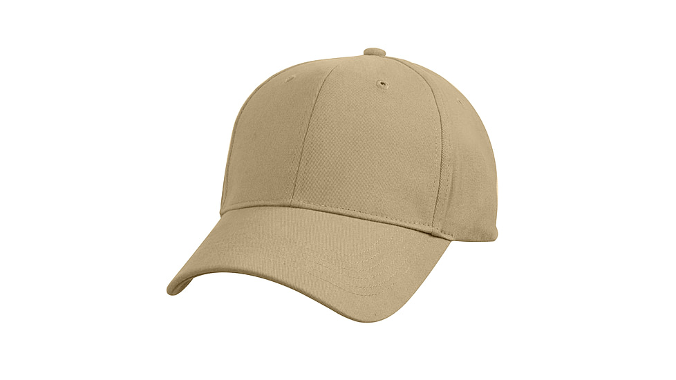 Rothco Supreme Solid Color Low Profile Cap, Khaki, 8977-Khaki