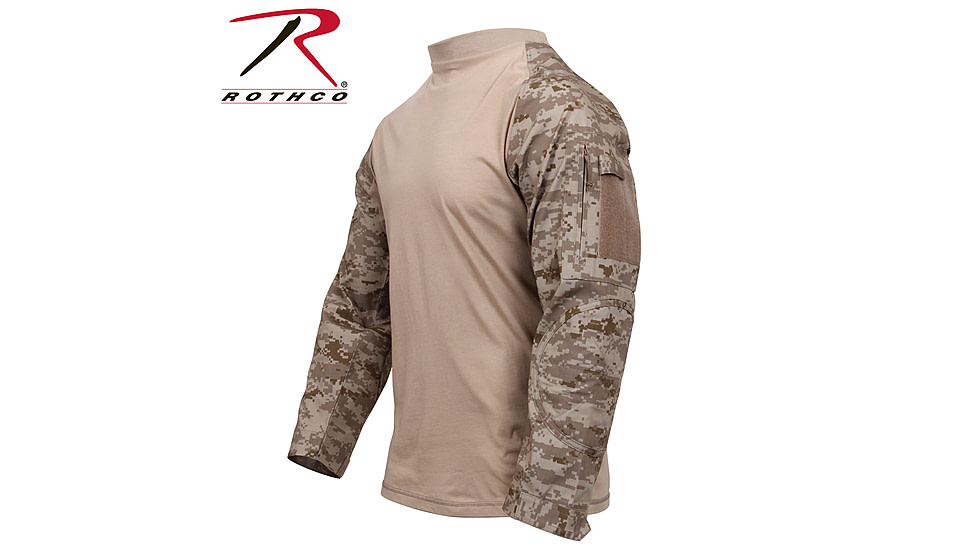 Rothco Tactical Airsoft Combat Shirt, Black, M, 45010-Black-M