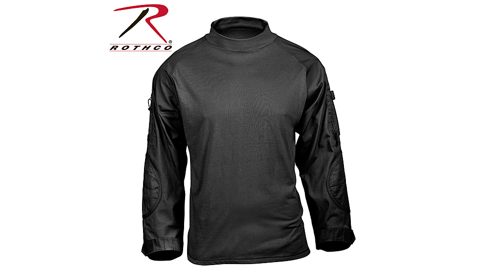 Rothco Tactical Airsoft Combat Shirt, Black, M, 45010-Black-M