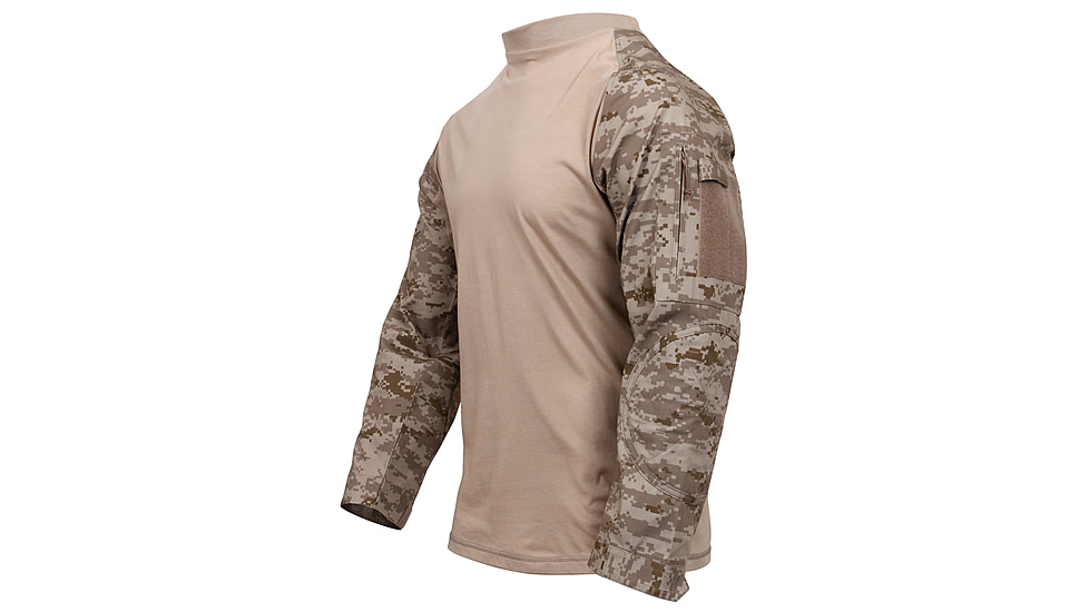 Rothco Tactical Airsoft Combat Shirt, Black, M, 45010-Black-M