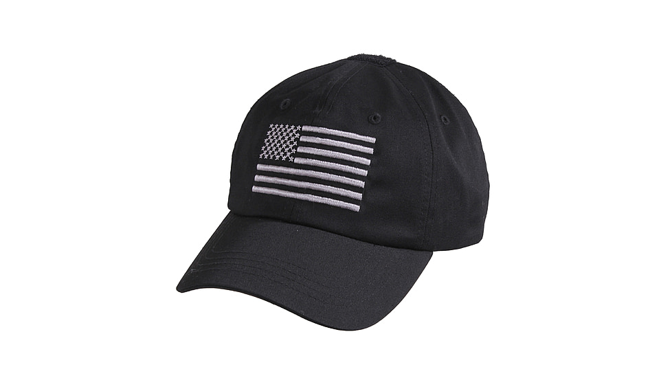 Rothco Tactical Operator Cap With US Flag, Black, 4364-Black