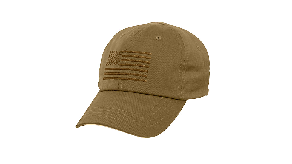 Rothco Tactical Operator Cap With US Flag, Coyote Brown, 4639-CoyoteBrown