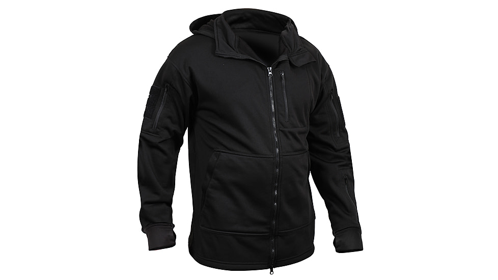 Rothco Tactical Zip Up Hoodie, Black, Small, 2507-Black-S